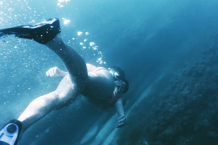 潜水主题高清照片素材 Young woman underwater Photo Bundle.插图(9)