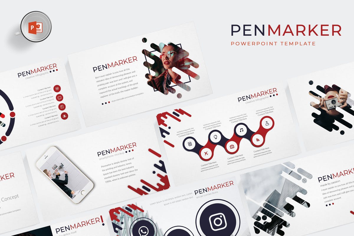 市场调研分析报告PPT幻灯片模板 Penmarker – Powerpoint  Template插图