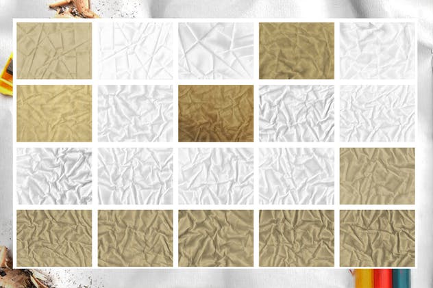 20个折叠褶痕纸张纹理素材 20 Folded Paper Textures插图(3)