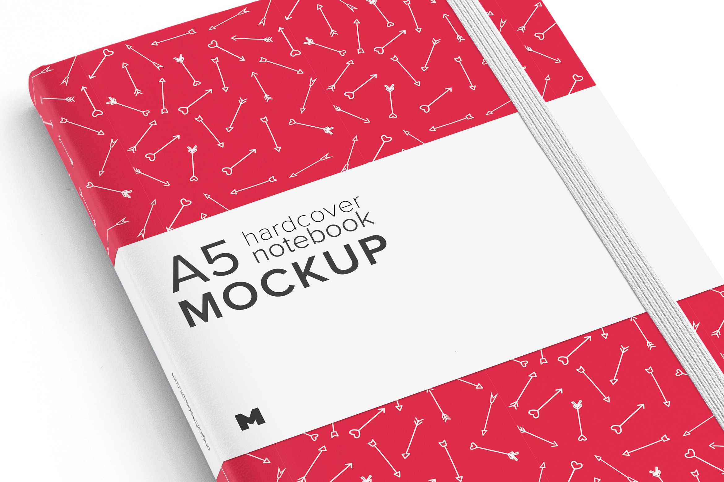 A5精装笔记本/记事本外观设计样机模板01 A5 Hardcover Notebook Mockup 01插图(1)
