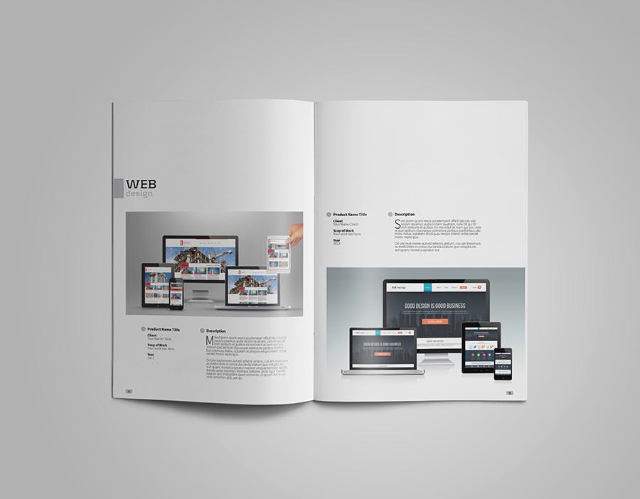 创意设计工作室设计案例/作品集画册设计模板 Creative Design Portfolio #01插图(3)