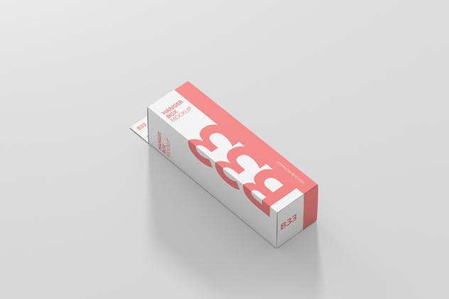 带挂钩的矩形尺寸牙膏包装盒子样机 Box Mockup – High Slim Rectangle Size with Hanger插图(5)