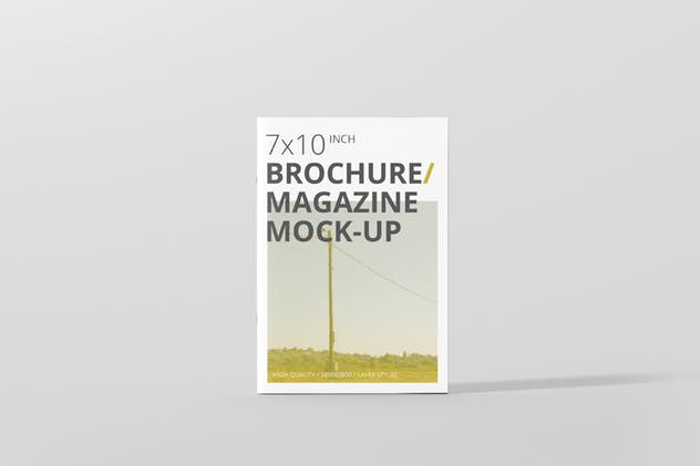 时尚宣传册杂志样机模板 Brochure / Magazine Mockup – 7×10插图(3)