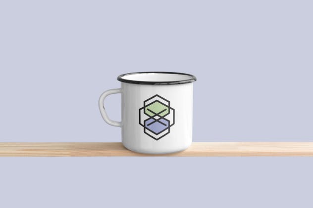 3D立体高分辨率珐琅马克杯样机 Enamel Mug Mockups Pack插图(5)