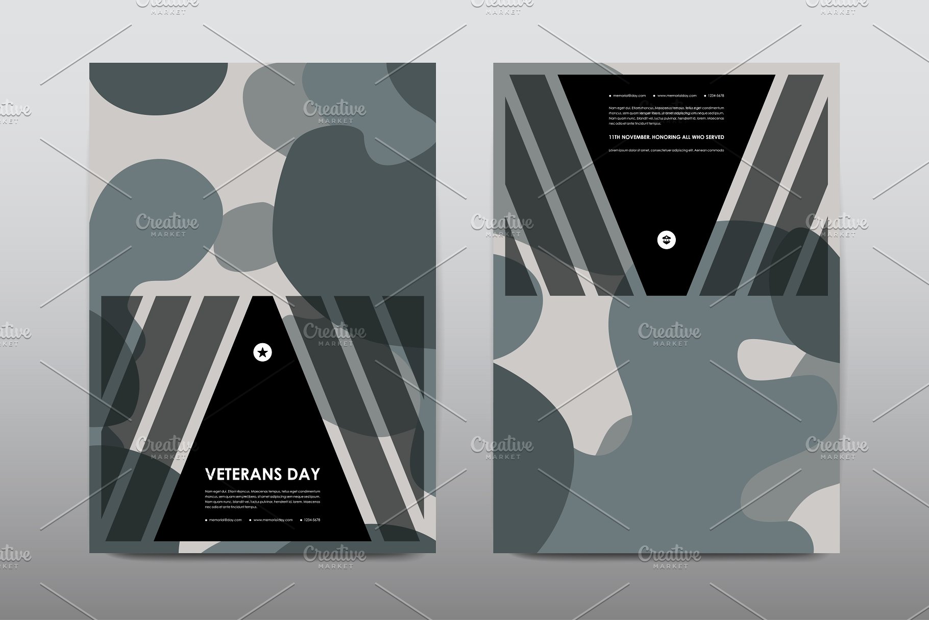 40+老兵节军人宣传小册模板 Veteran’s Day Brochures Bundle插图(17)