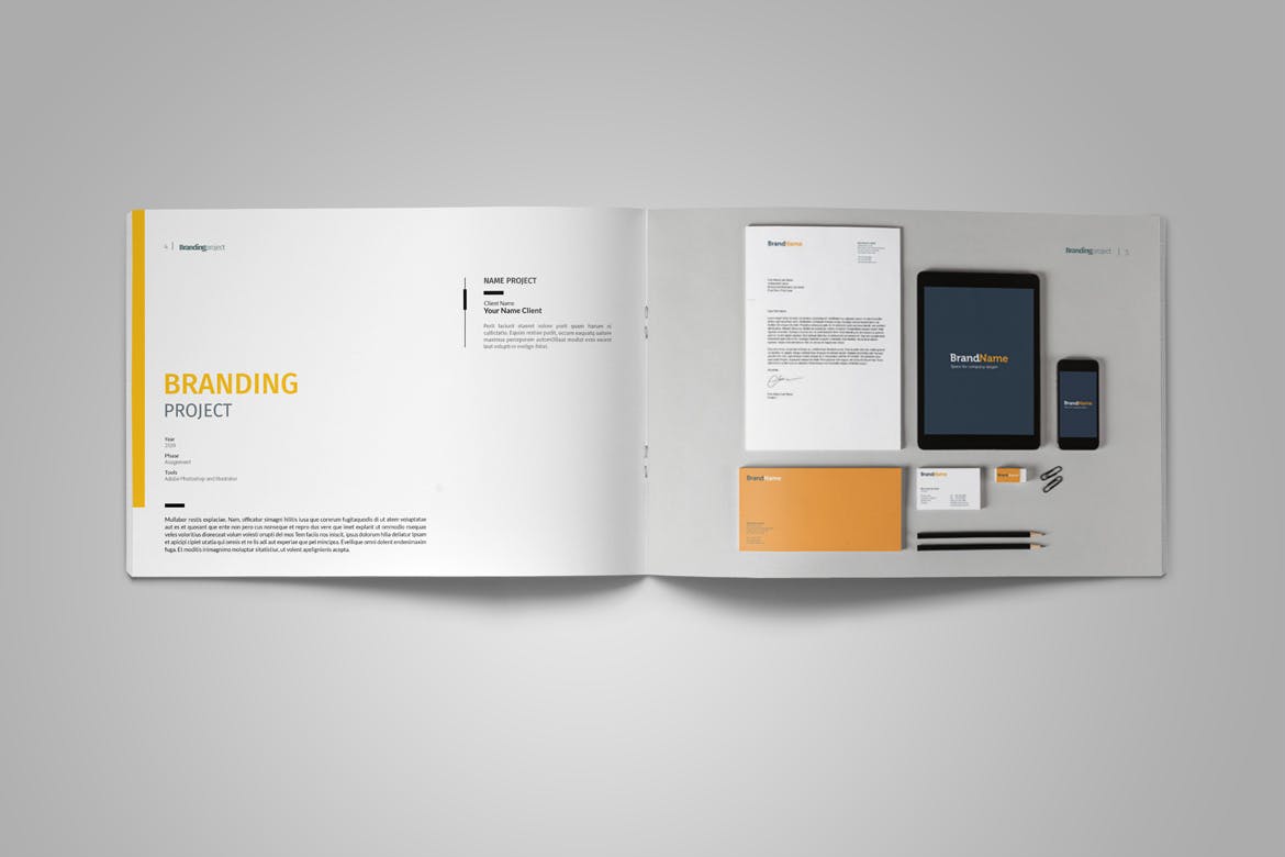 设计公司设计案例展示画册设计模板 Graphic Design Portfolio Template插图(6)