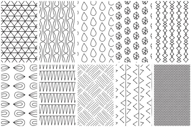 简约手绘线条包装设计印花素材 Simple Line Handdrawn Patterns插图(6)