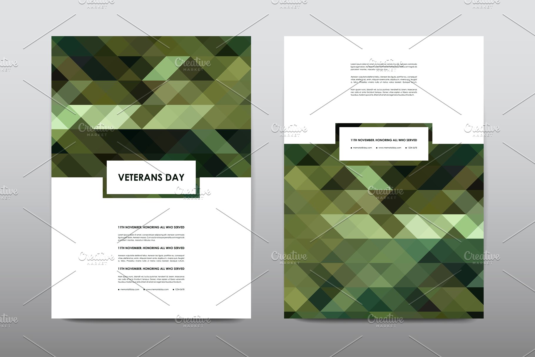 40+老兵节军人宣传小册模板 Veteran’s Day Brochures Bundle插图(15)