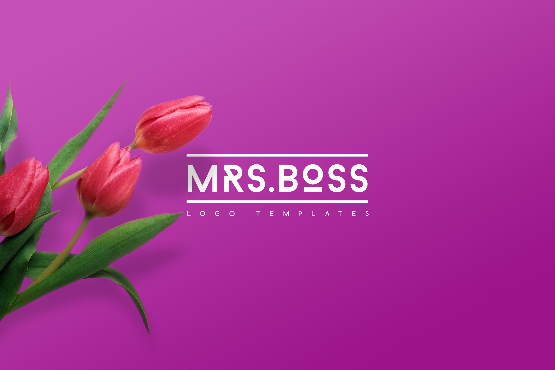 女性时尚主题创意Logo设计模板 Mrs.Boss Logo Templates插图