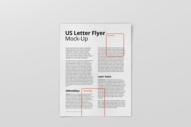 美国信纸尺寸传单设计样机模板 US Letter Flyer Mock-Up插图(8)