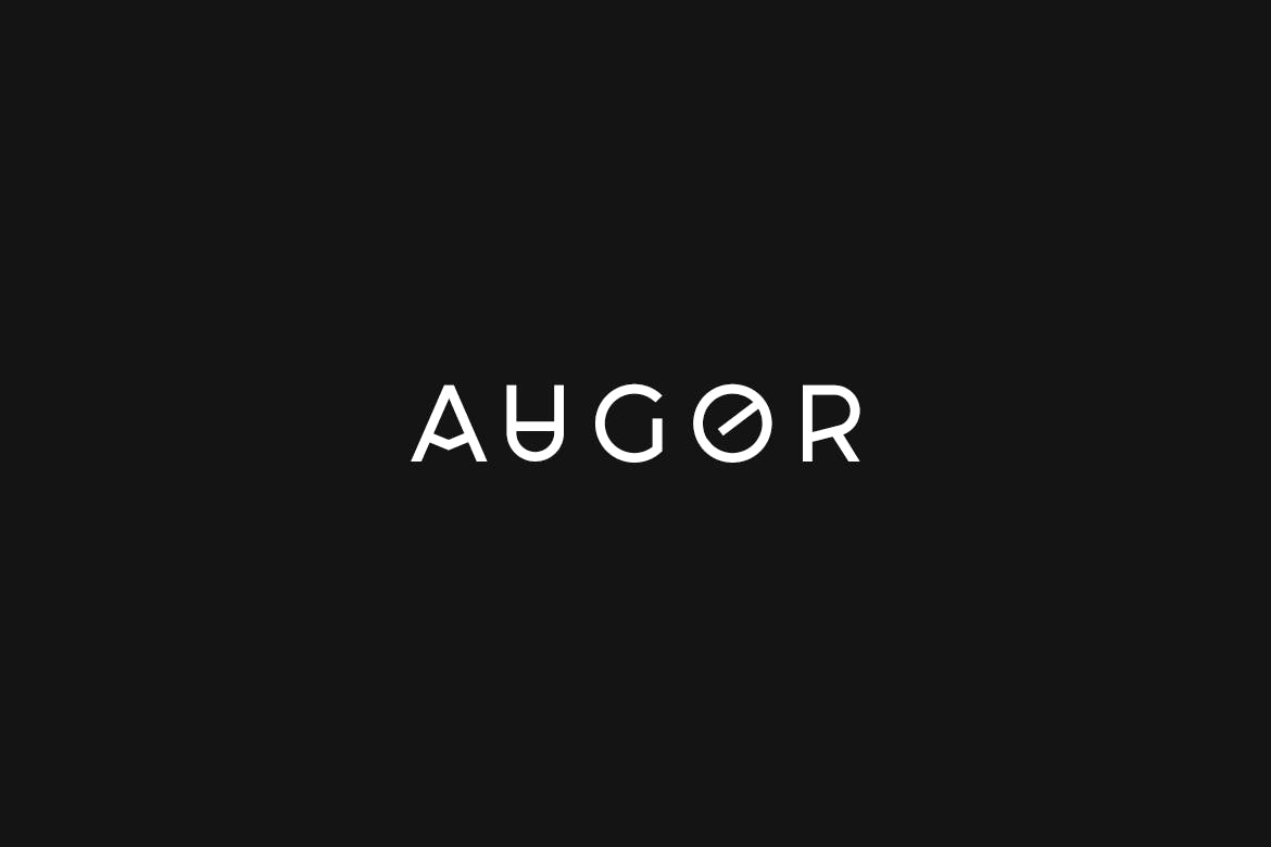 独特创意Logo设计/品牌设计无衬线装饰字体 AUGOR – Unique Display / Monogram / Logo Typeface插图