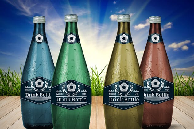 饮料玻璃瓶外观包装样机模板v1 Drink Bottle V.1插图(7)