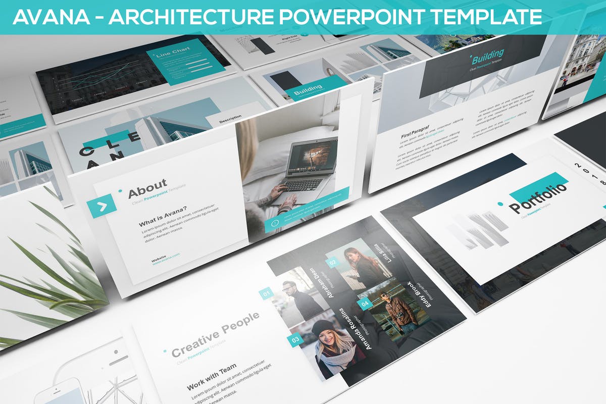 建筑项目策划PPT幻灯片设计模板 Avana – Architecture Powerpoint Template插图