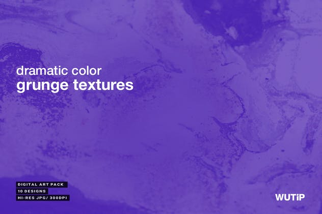 10个奇幻独特颜色颜料污迹纹理套装 10 Dramatic Color Grunge Textures插图(3)