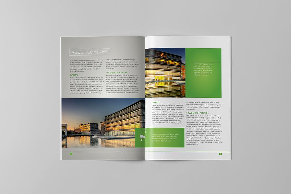 企业宣传册制作宣传画册版式设计模板 Light Business Brochure插图(2)