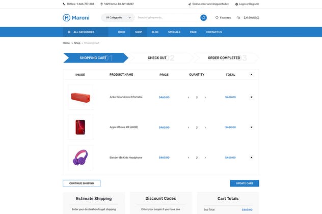多用途电子商务网站设计UI套件 Maroni | Multipurpose Electronics eCommerce PSD Te插图(12)