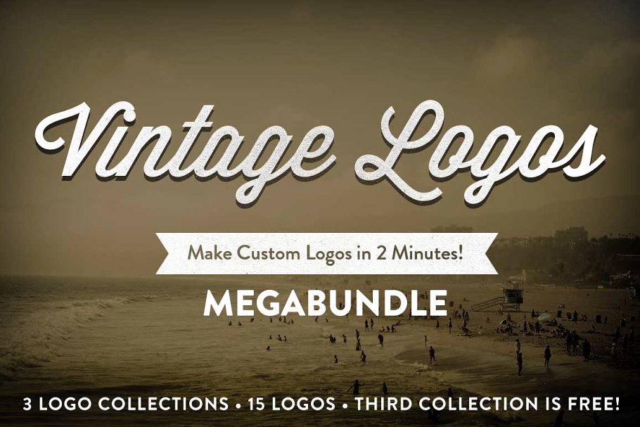 复古徽标系列英文logo设计模板 Vintage Logo Collection MegaBundle插图