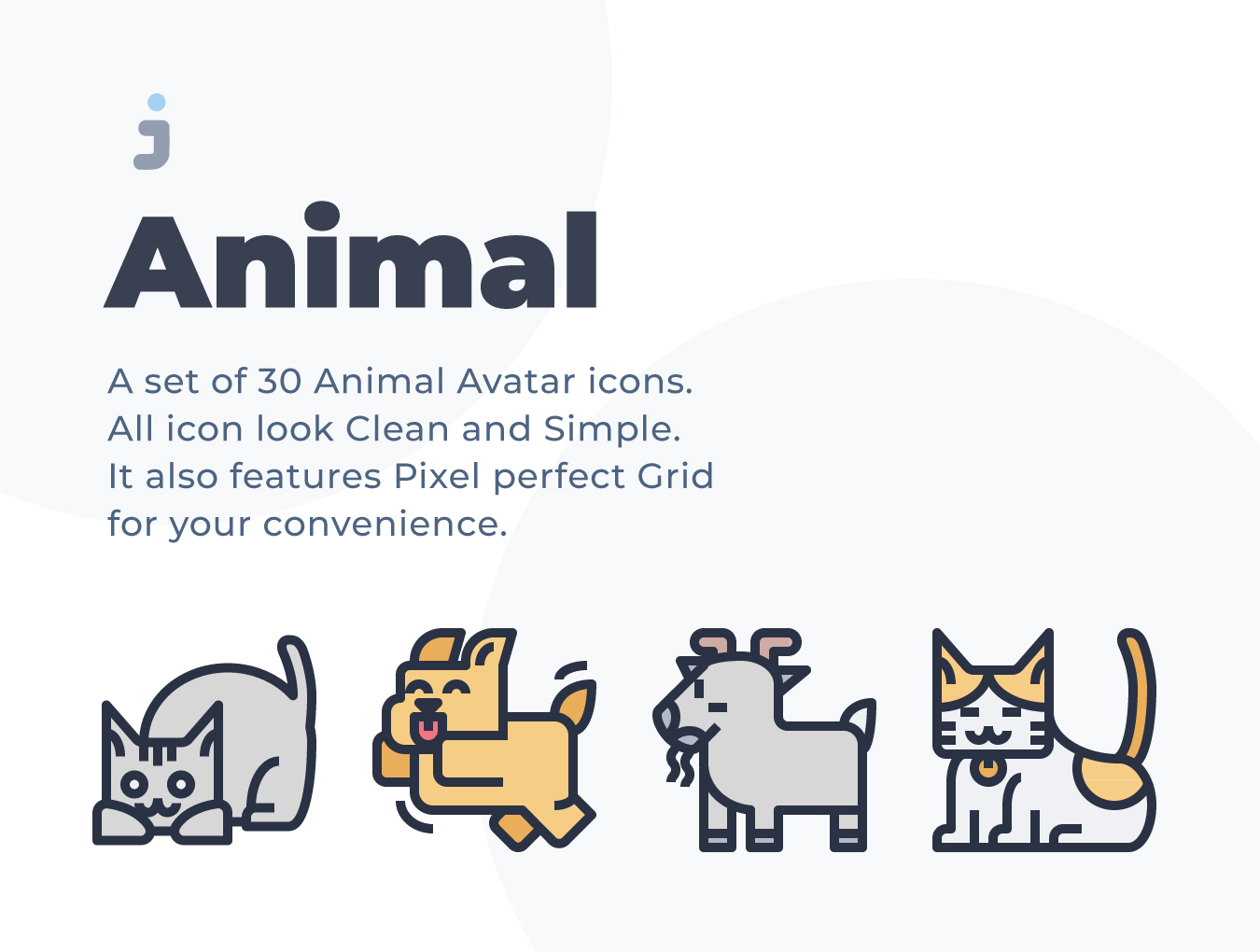 30个动物虚拟形象头像图标套装下载[Ai]插图(2)