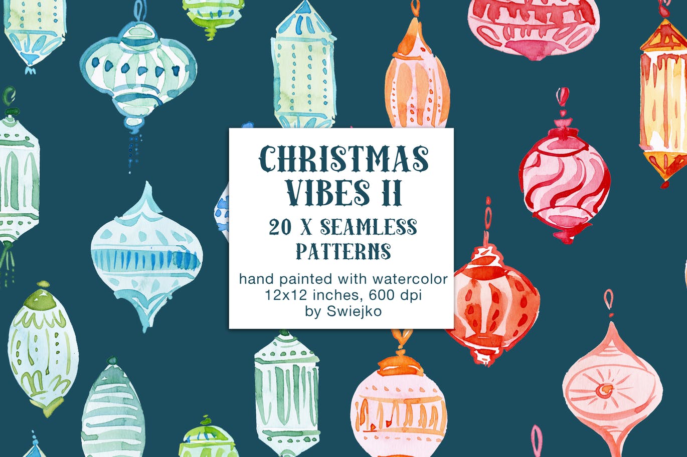 圣诞气氛装饰元素手绘图案高清JPG图片素材II Christmas Vibes II插图