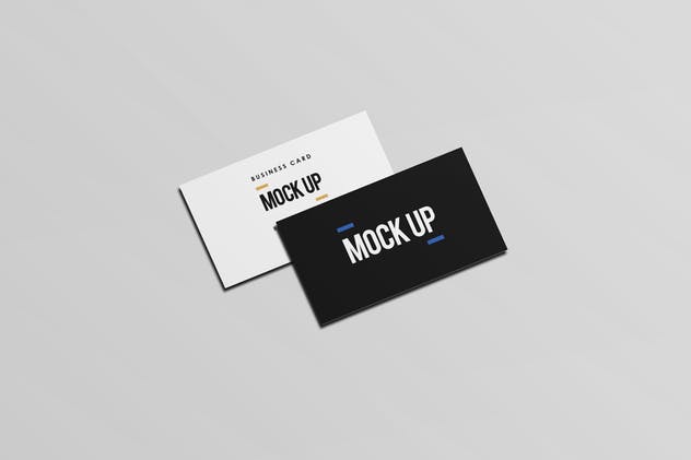 等距平铺企业名片设计样机模板 Business Card Mock Up插图(5)