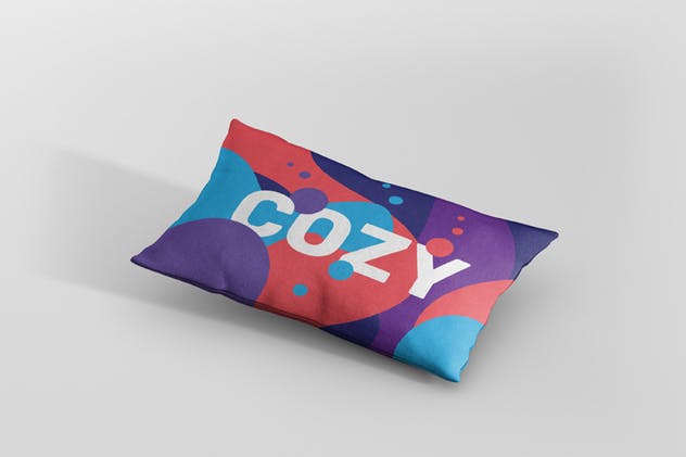 时尚多彩矩形卧室沙发枕头样机 Pillow Mockup – Rectangle插图(4)