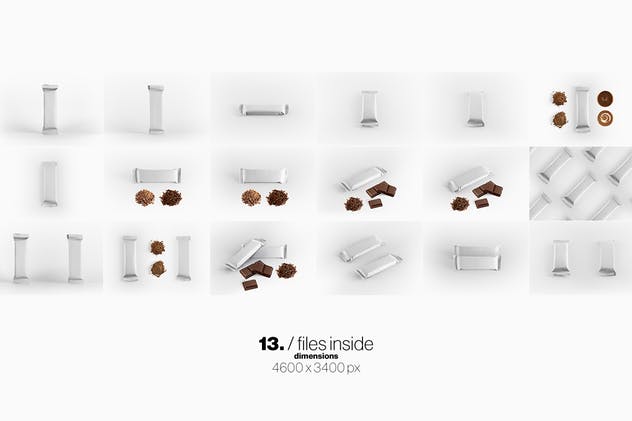 巧克力棒包装样机模板 Chocolate Bar Packaging Mockup插图(13)