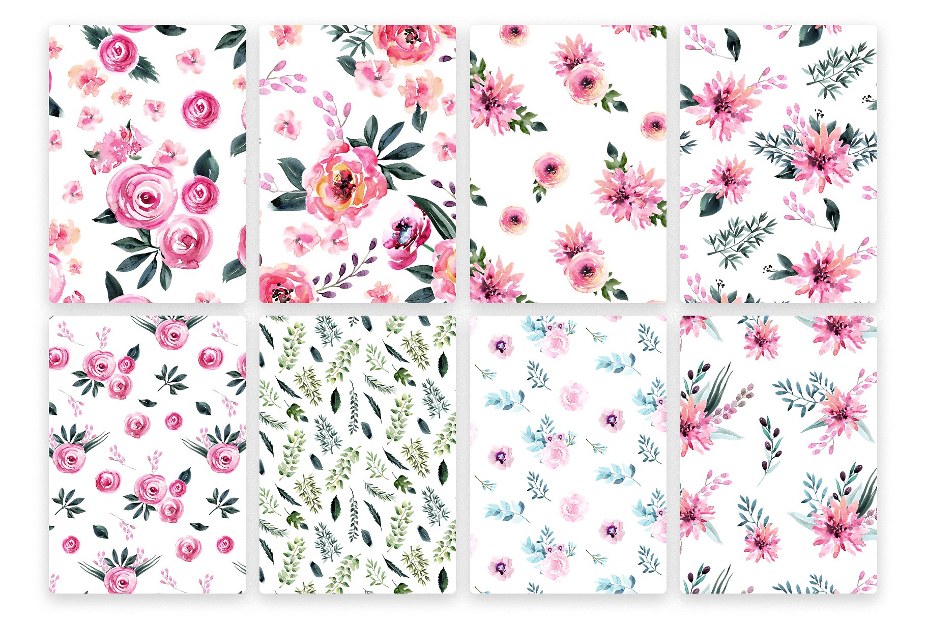 极力推荐：花卉图案纹理集合 Floral Patterns Bundle Vol.2 [3.45GB, 超过120款图案]插图(24)