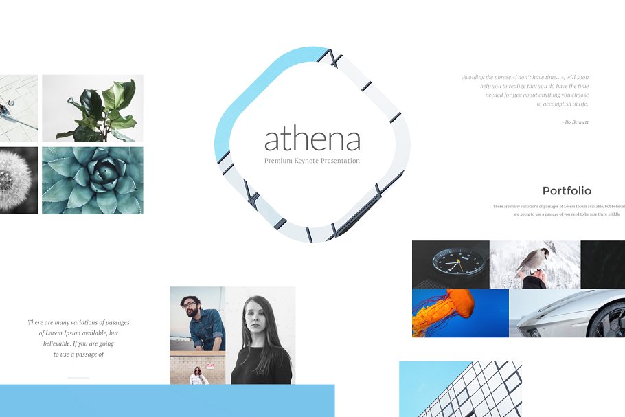 80+页时尚创意 PPT 模板 Athena PowerPoint Presentation插图