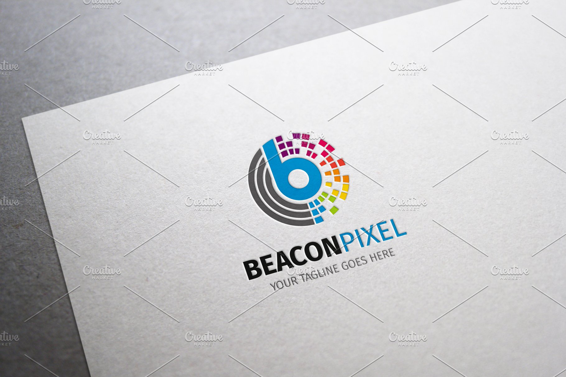时尚现代的象素字母B Logo模板  Pixel Letter B Logo插图(2)