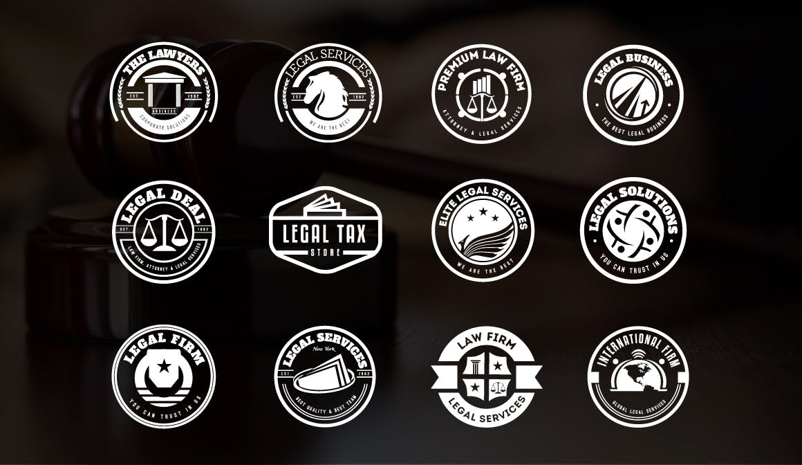 12个律师事务所和法律服务品牌Logo设计模板插图(3)