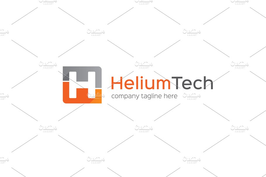 创意字母Logo模板系列之字母H Helium Tech Letter H Logo插图(2)