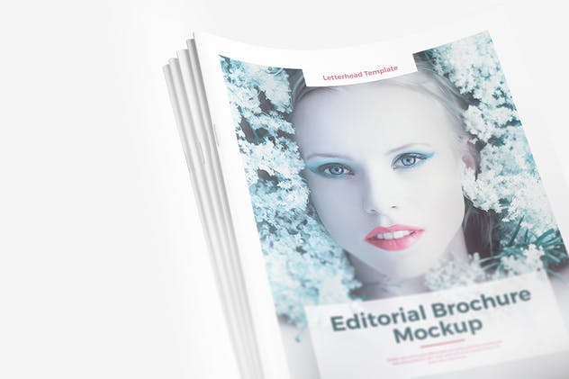 时尚人物杂志宣传册样机模板v3 Portrait Brochure Mockup Vol. 3插图(4)