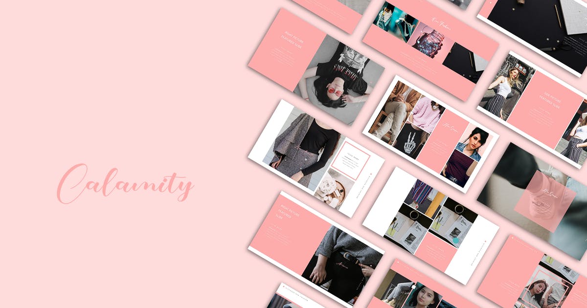 粉色系时尚服饰行业适用PPT模板 Calmity Pink PPt插图