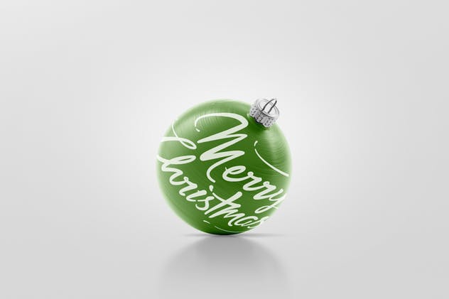 圣诞装饰球样机 Christmas Ball Mockup with Material Options插图(9)