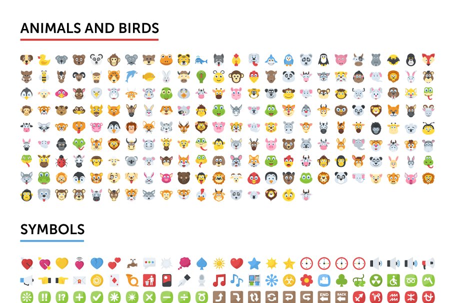 2500枚表情图标合集 2500 Emoji Icons Bundle插图(4)
