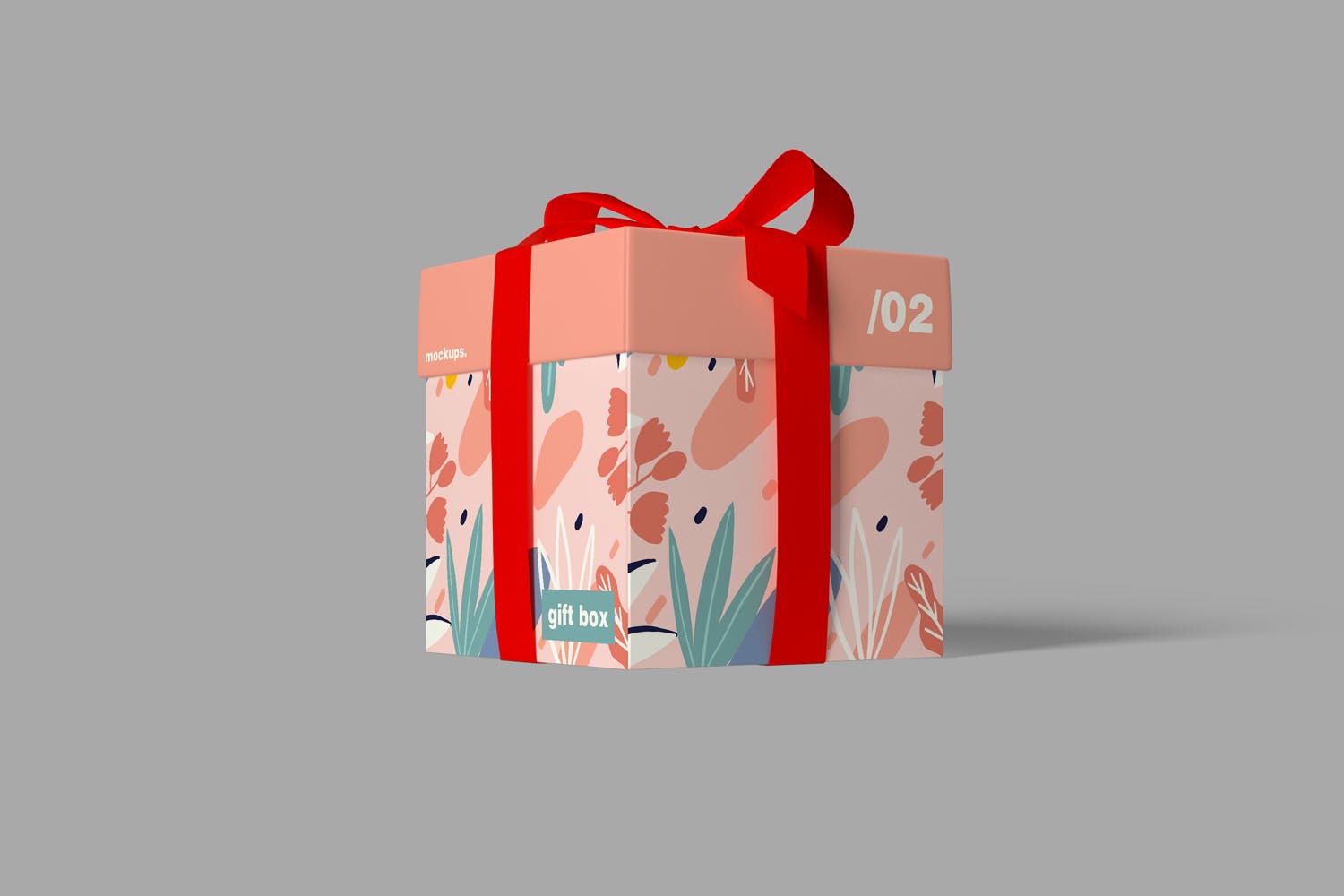 丝带捆绑礼品盒外观设计图样机 Gift Box Mockups插图(2)