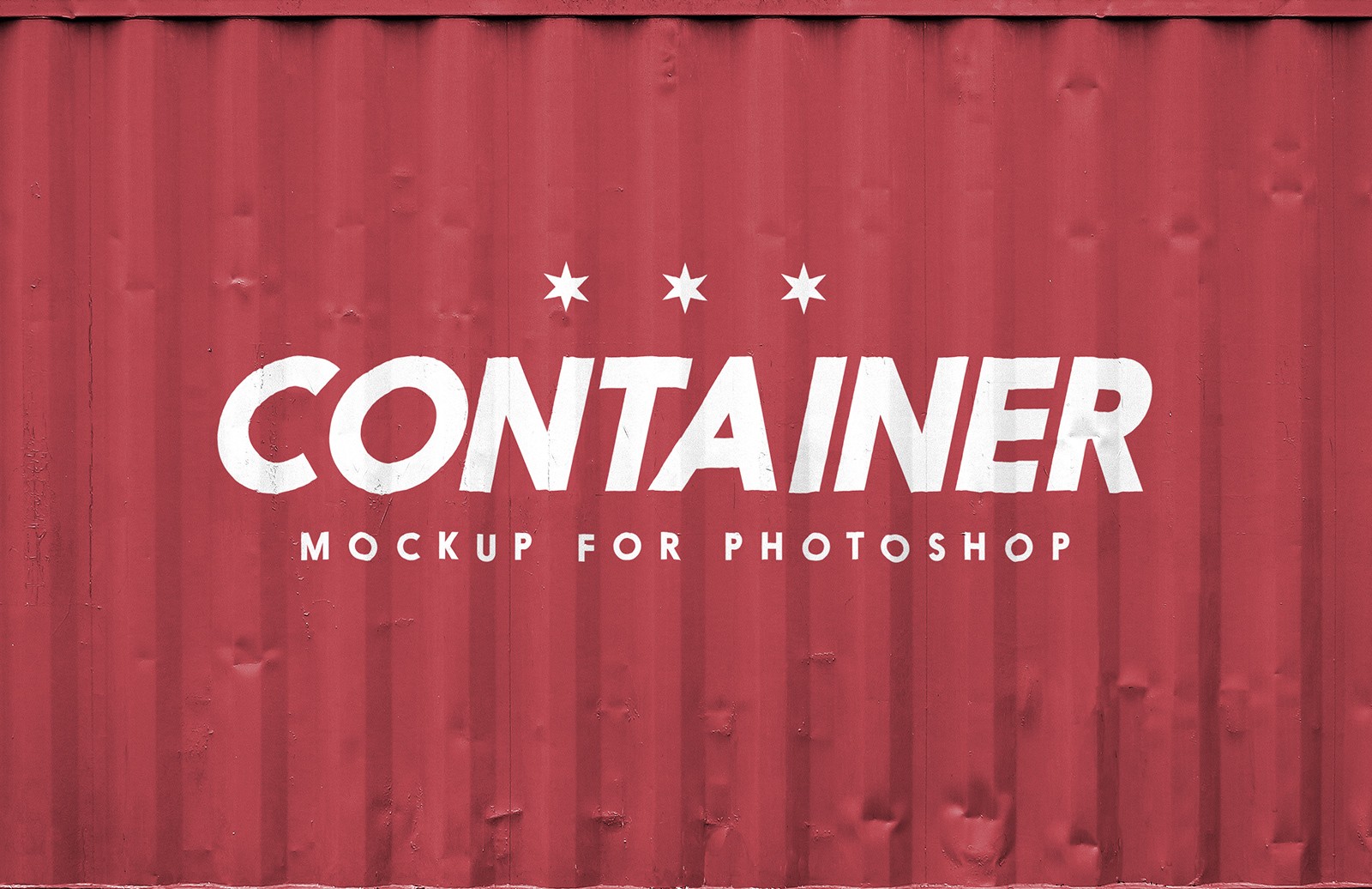 海运集装箱标志样机模型PSD Free Shipping Container Logo Mockup PSD插图