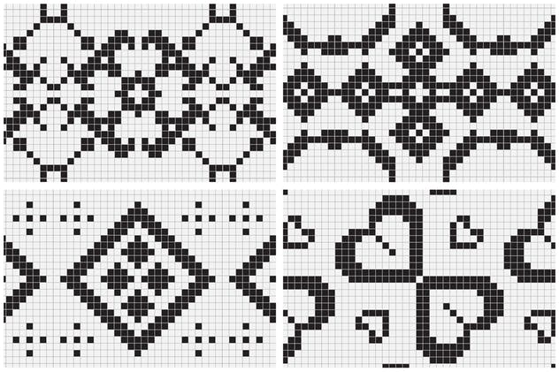 刺绣风格矢量图案 Embroidery Style Vector Patterns插图(8)