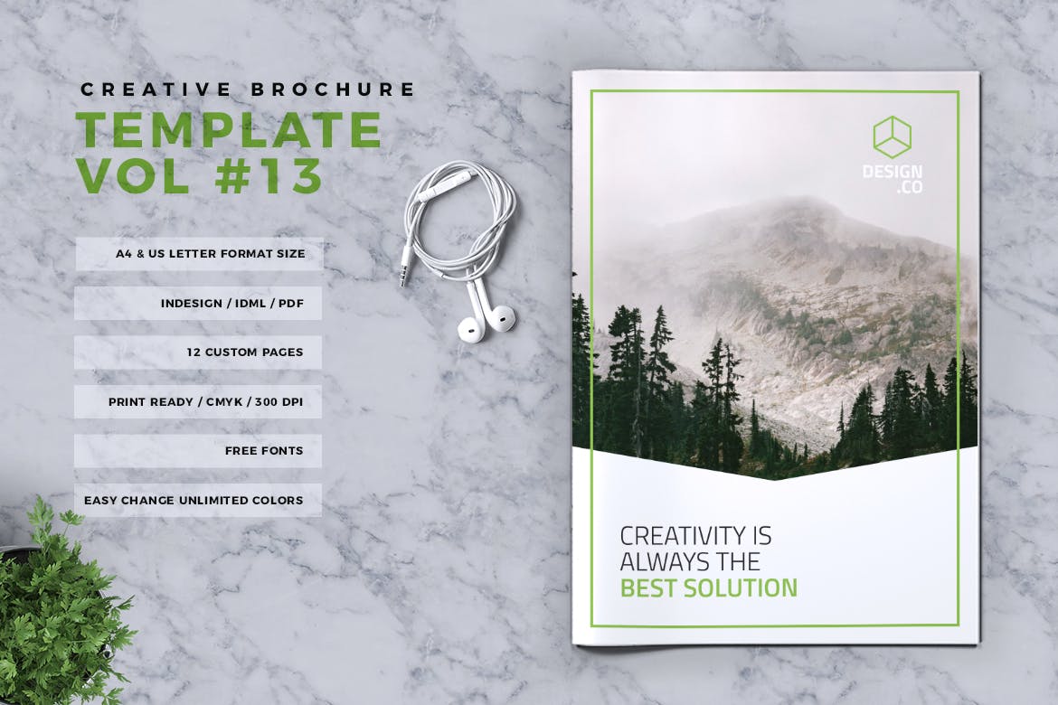 创意企业宣传册/画册设计模板v13 Creative Brochure Template Vol. 13插图(1)