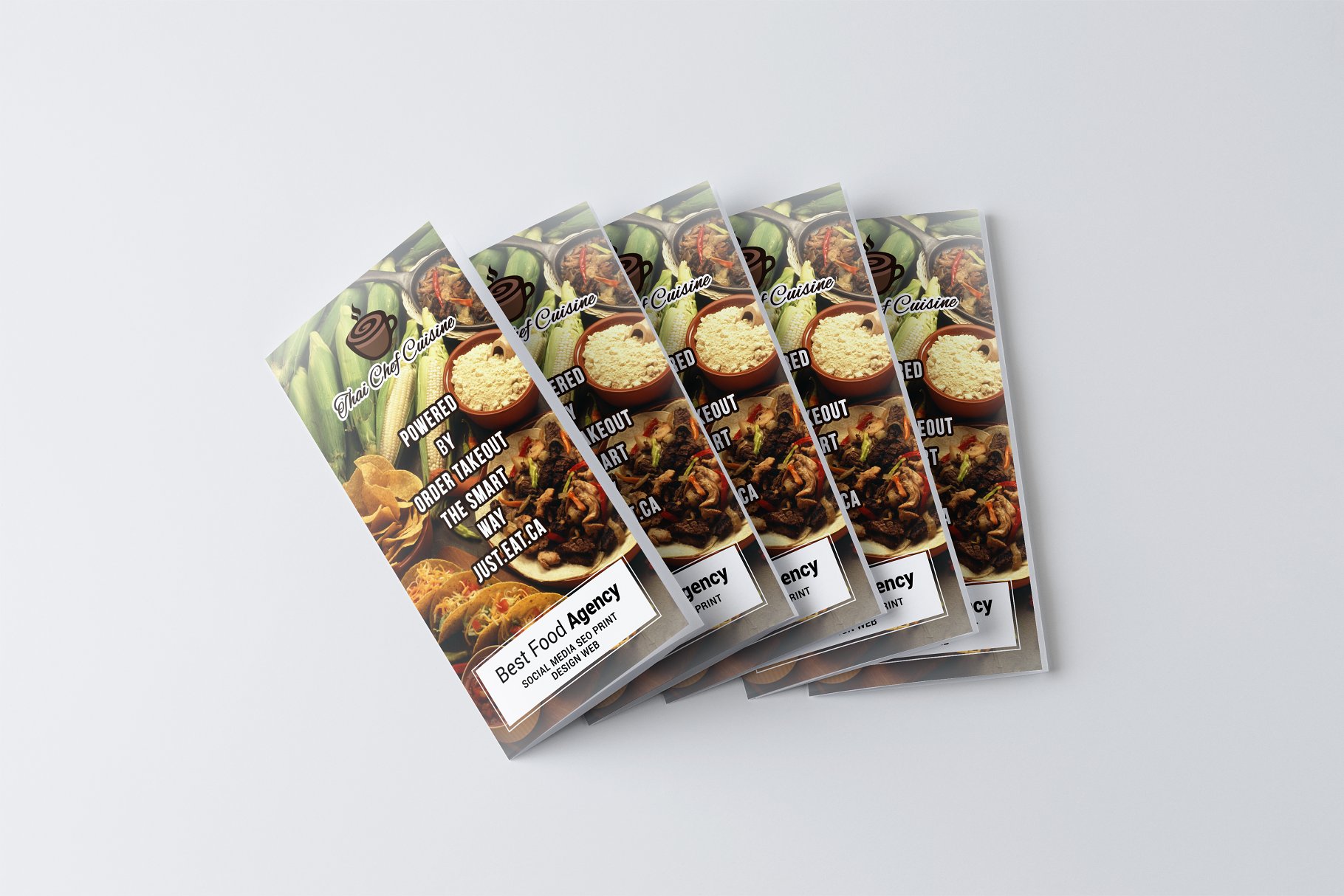 餐厅饭馆三折页菜单模板 Restaurant Menu Tri-fold Brochure插图(1)