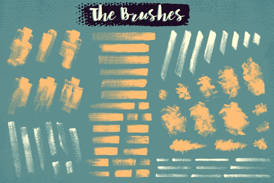 画布纹理AI笔刷 Painted Canvas Brushes插图(2)
