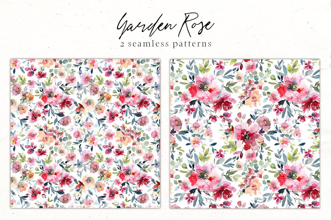 花园玫瑰水彩花卉套装 Garden Rose Watercolor Floral Kit插图(9)