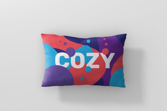 时尚多彩矩形卧室沙发枕头样机 Pillow Mockup – Rectangle插图(7)
