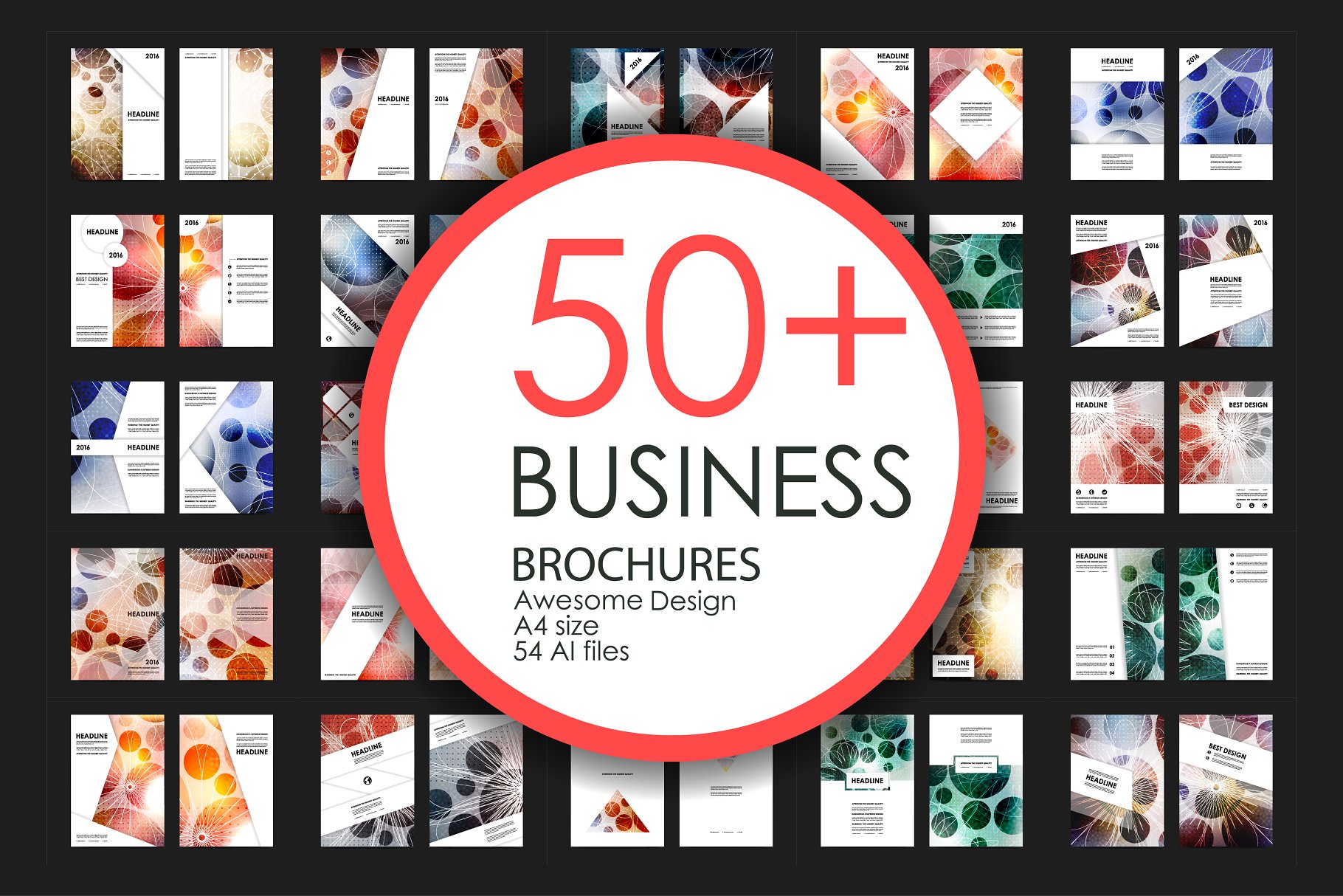 50+企业画册模板合集 50+ Business Brochures Bundle插图