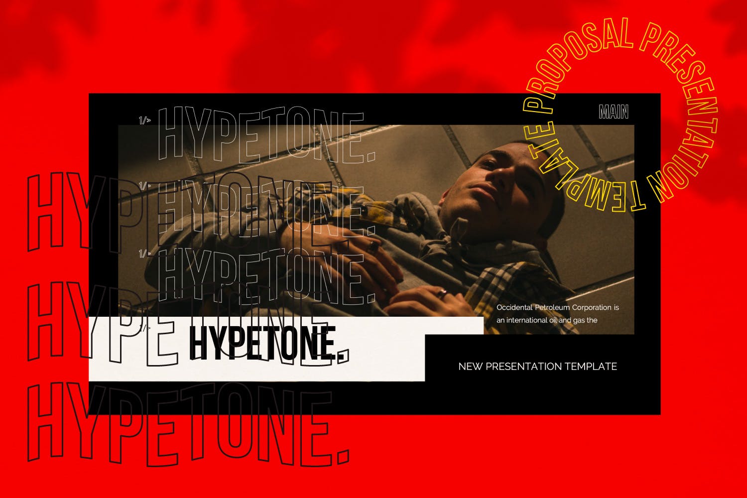 潮时尚酷黑背景Keynote幻灯片模板下载 Hypetone – Keynote插图(1)