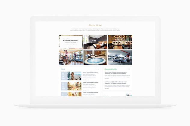 酒店品牌网站建设UI模板 Perfect Hotel UI Kit ( Responsive )插图(3)