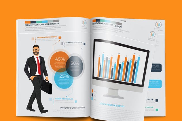 商业数据分析信息图表元素市场分析报告设计模板 CEO Infographics Design 17 Pages插图(1)