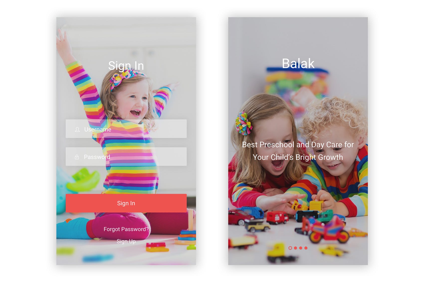 学前教育&幼儿园APP应用UI设计套件XD模板 Balak – Kindergarten & Pre-school Adobe XD UI Kit插图(1)