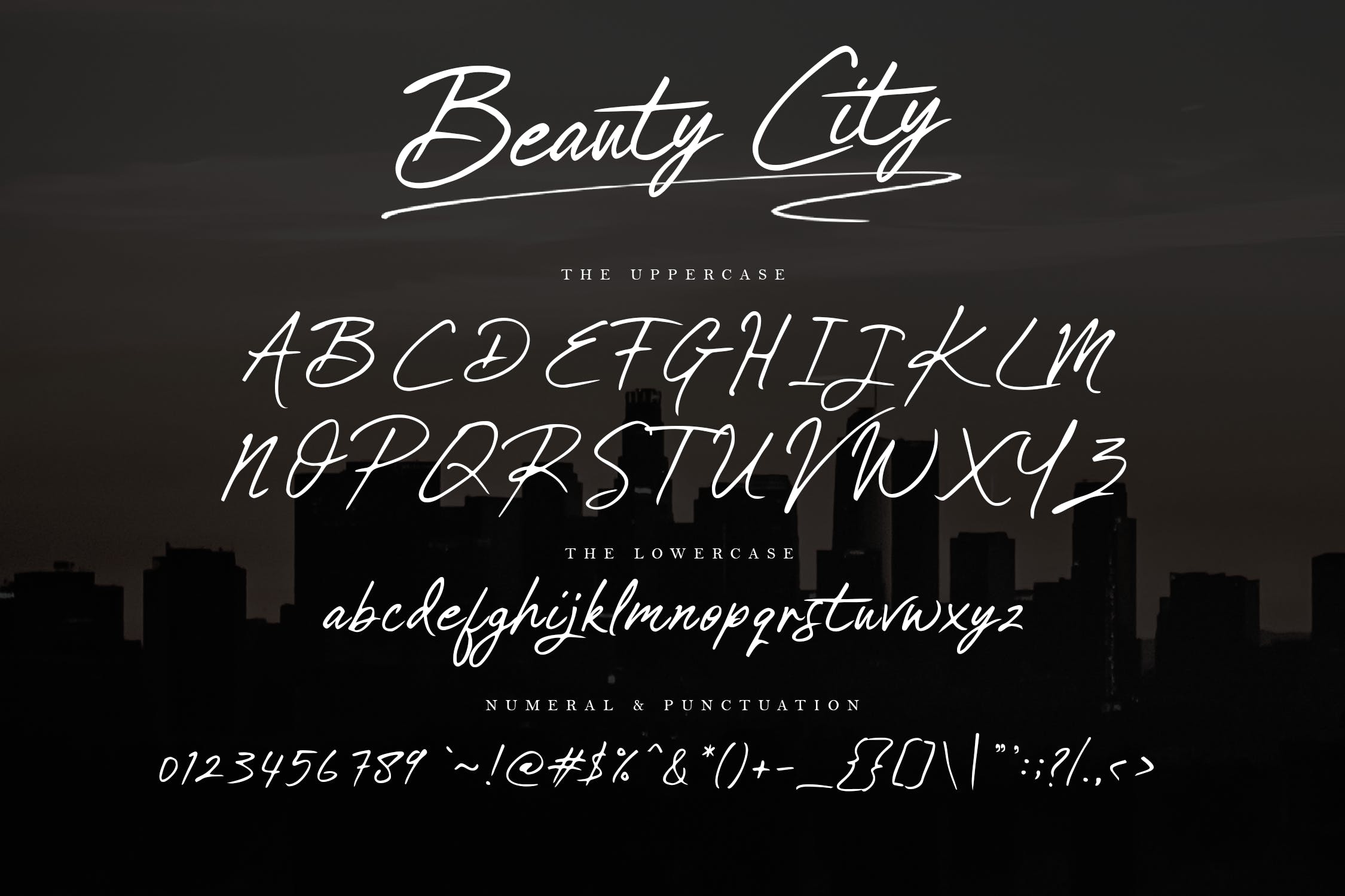 时尚英文手写草书字体下载 Beauty City插图(5)