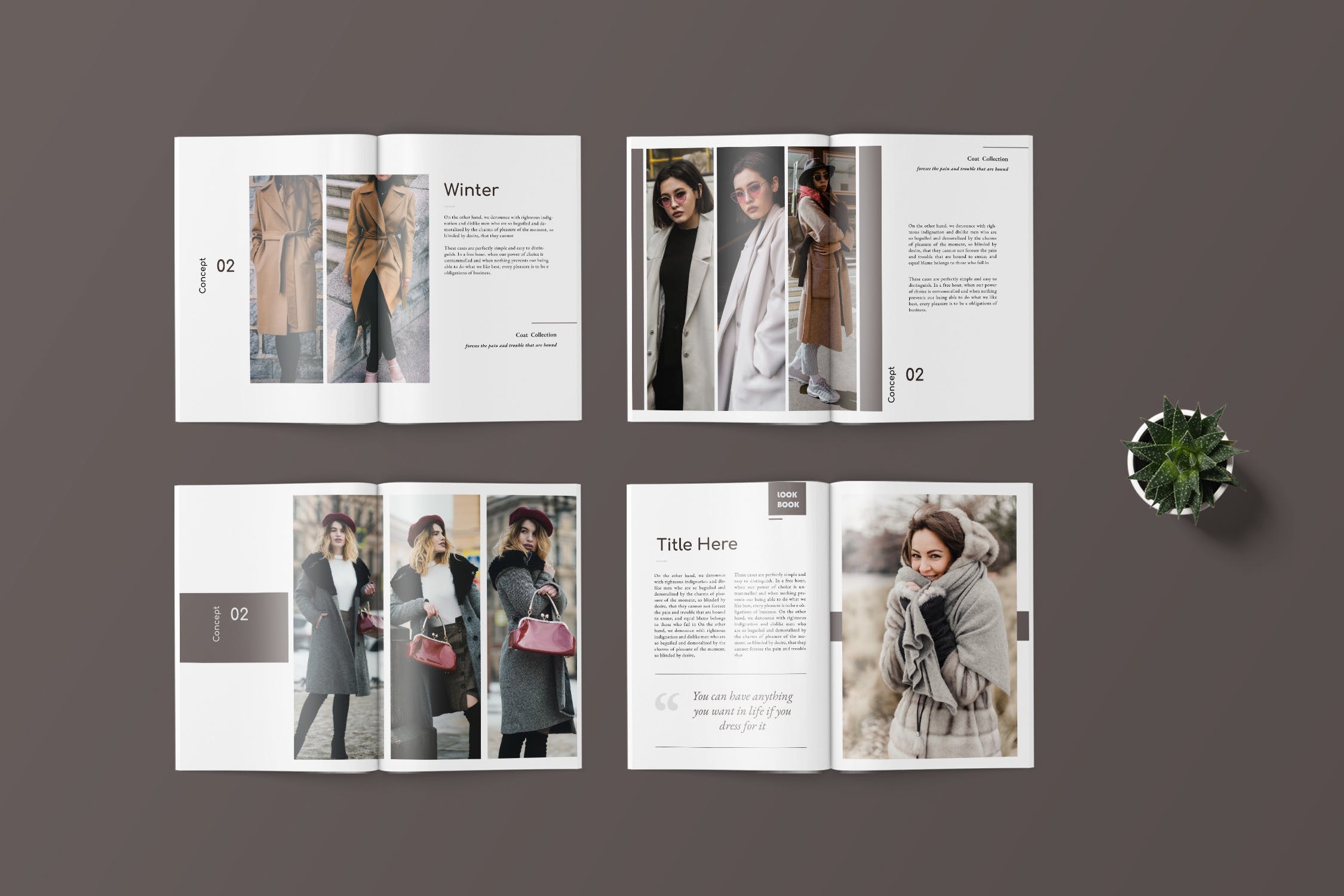 时尚服饰品牌产品画册/手册设计模板 Fashion Lookbook Catalogue插图(4)